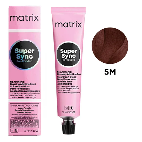 Крем-фарба безаміачна Matrix Super Sync Pre-Bonded №5M Light brown mocha 90 мл 0000000021178 фото