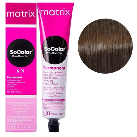 Крем-фарба Matrix SoColor Pre-Bonded Cream Permanent №6N Темний блондин 90 мл 0000000022541 фото