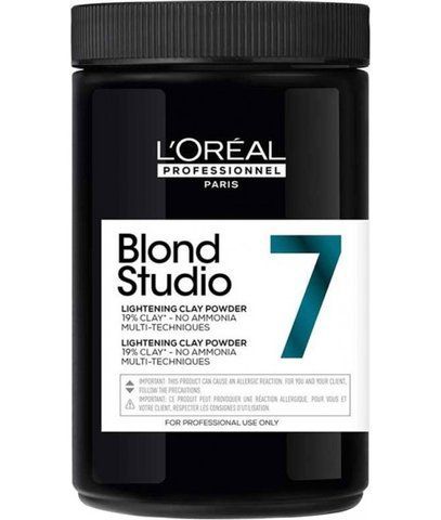 Пудра безаміачна для волосся з глиною Loreal Blond Studio 7 Lightening Clay Powder 500 г 0000000020729 фото