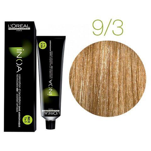 Крем-фарба для волосся Loreal Professionnel INOA 9/3 Дуже світлий золотистий блонд 60 мл 0000000005983 фото